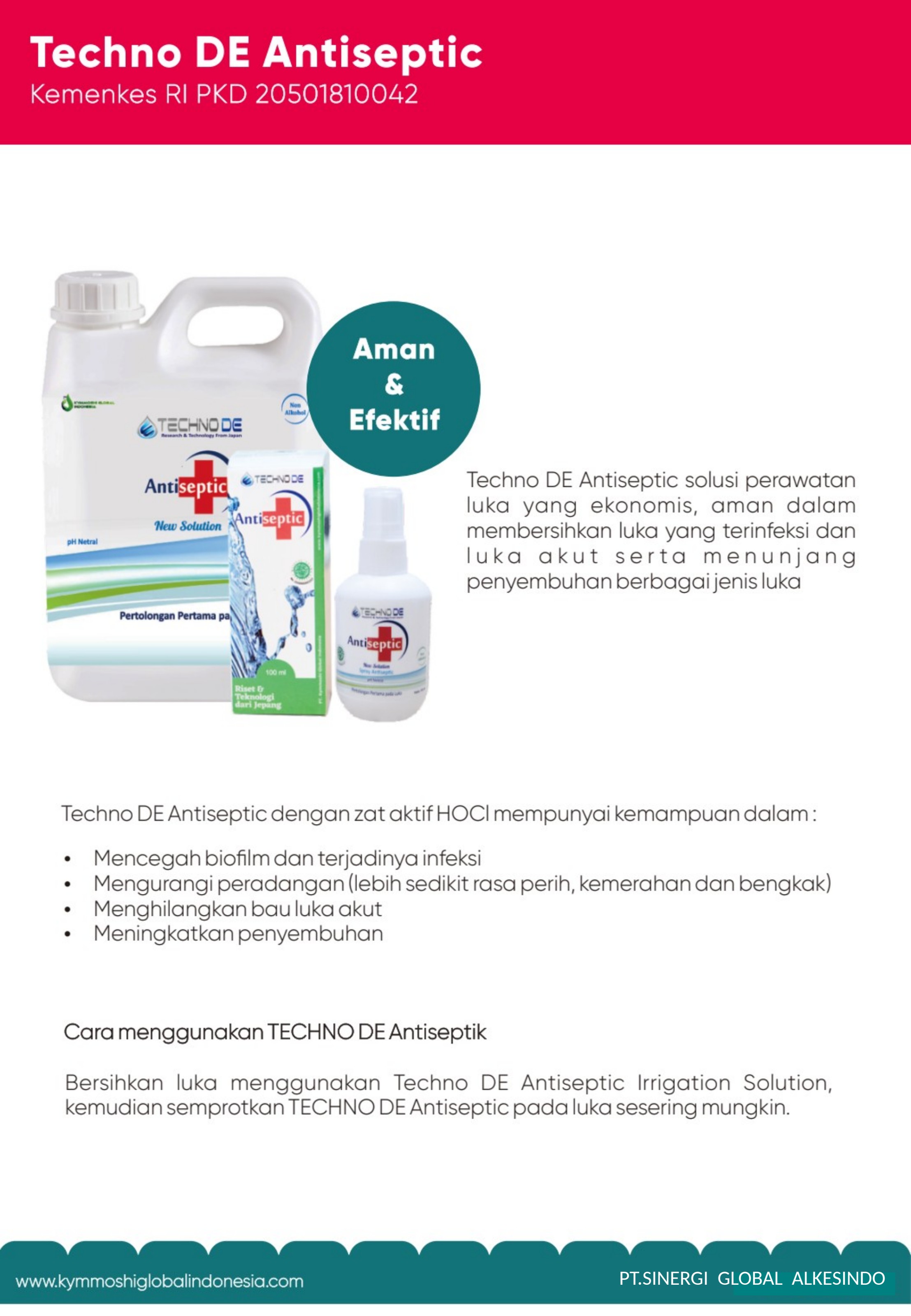 Techno DE Antiseptic Spray